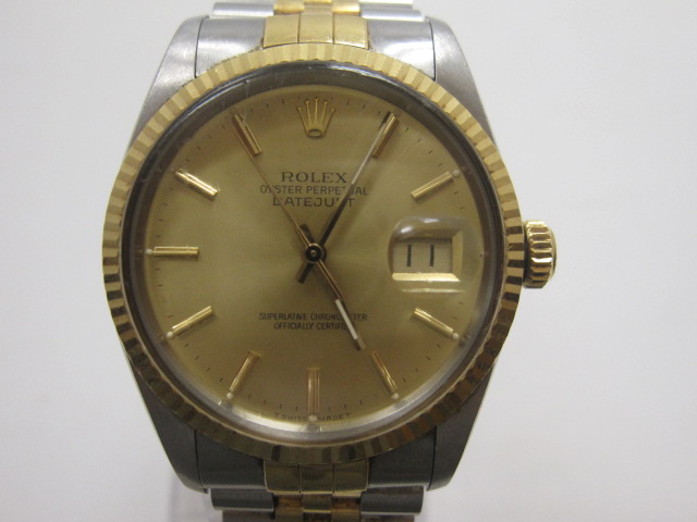 【ブランド時計】ROLEX ロレックス デイトジャスト 16013 R番 買取/買取専門 金沢買取プラザ